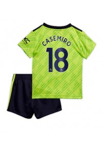 Manchester United Casemiro #18 Babytruitje 3e tenue Kind 2022-23 Korte Mouw (+ Korte broeken)